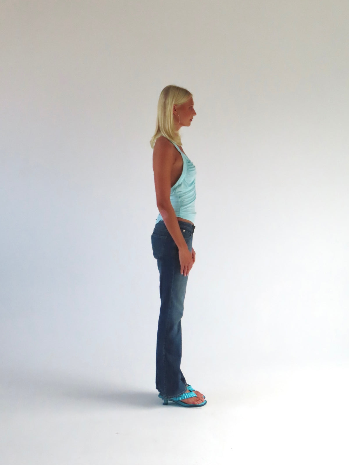 Angelina Top in Aqua