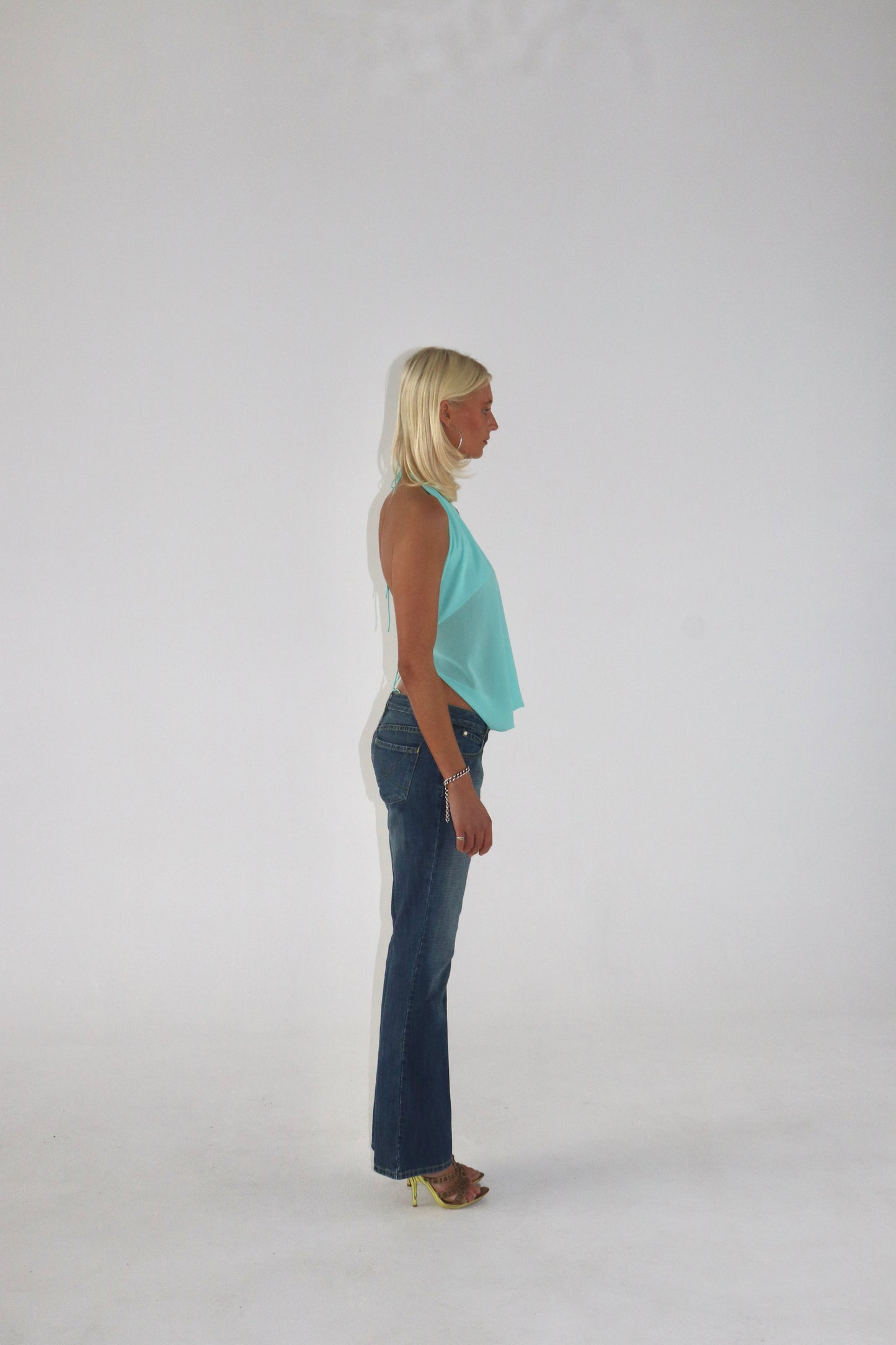 Leila Top in Aqua