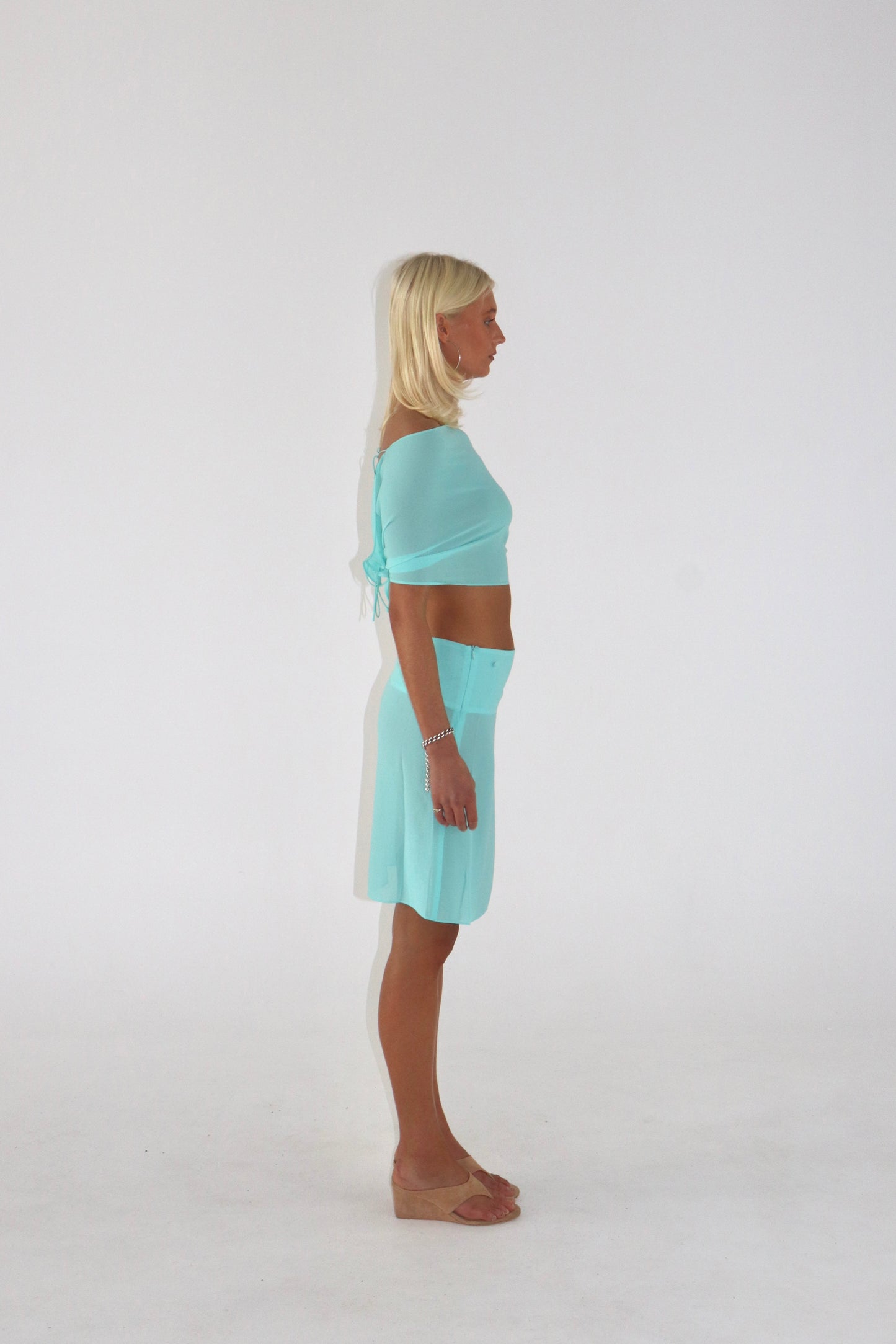Leila Skirt in Aqua