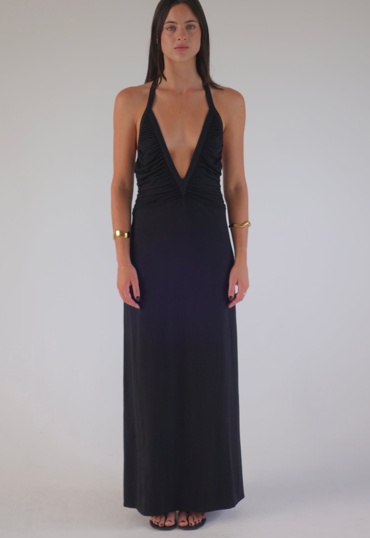 angelina maxi dress black in Ink – SOLAMUSA Size:UK 22