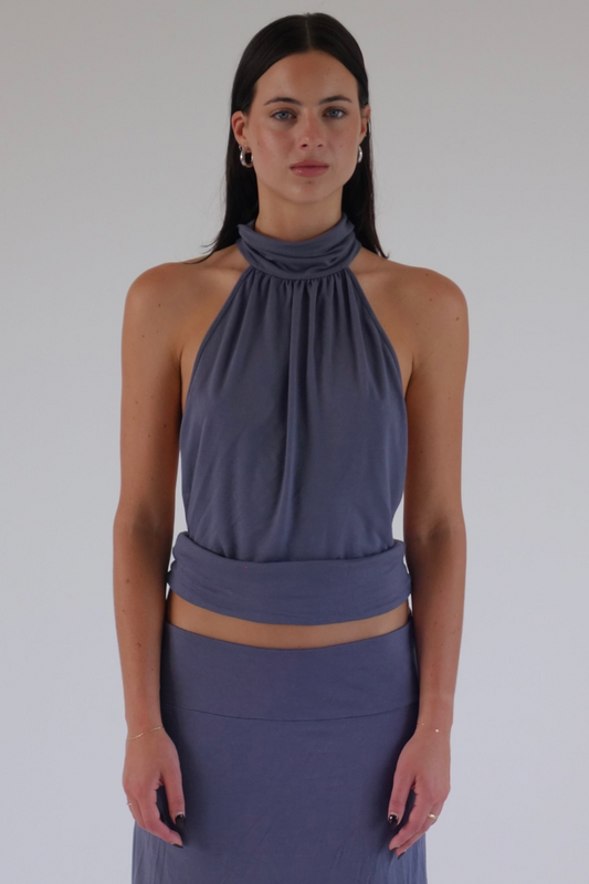Iris Top in Slate