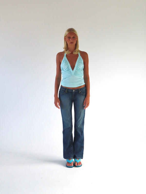 Angelina Top in Aqua