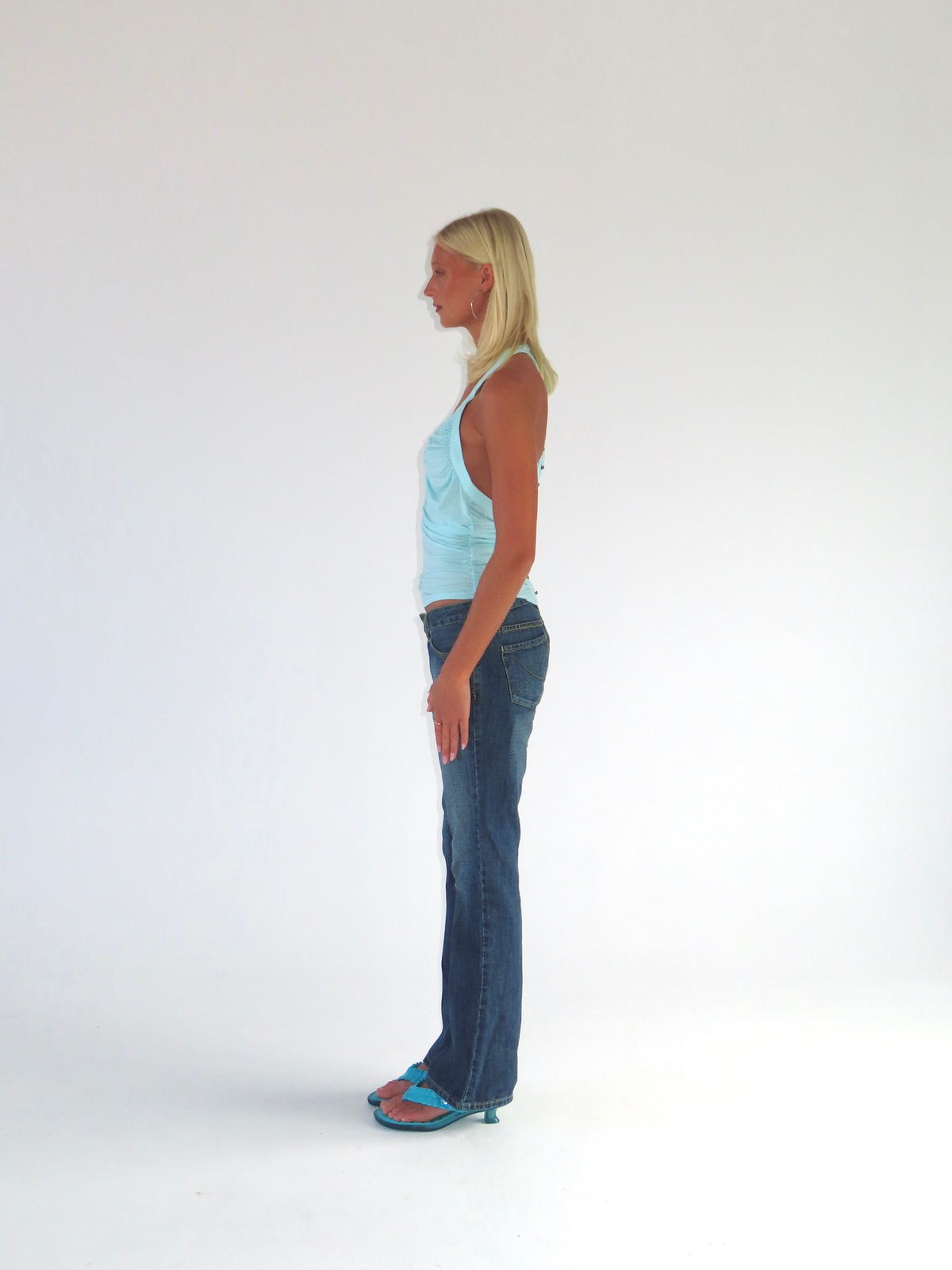 Angelina Top in Aqua