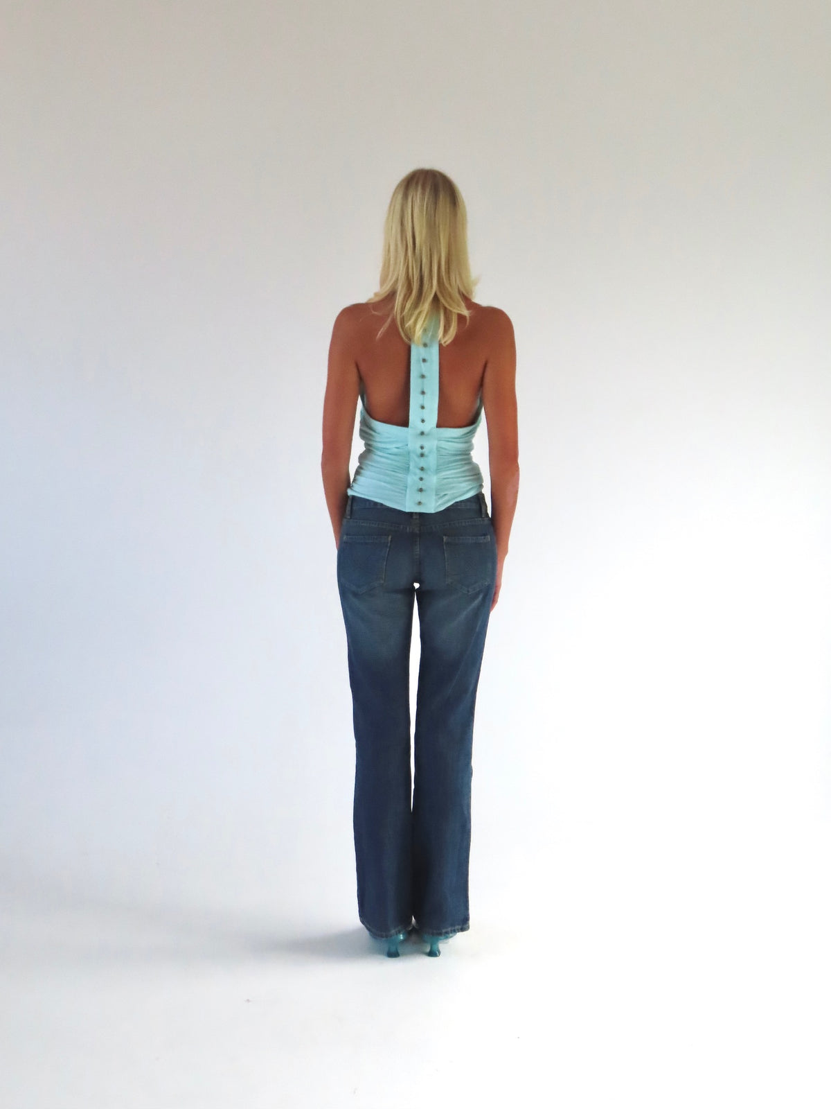 Angelina Top in Aqua