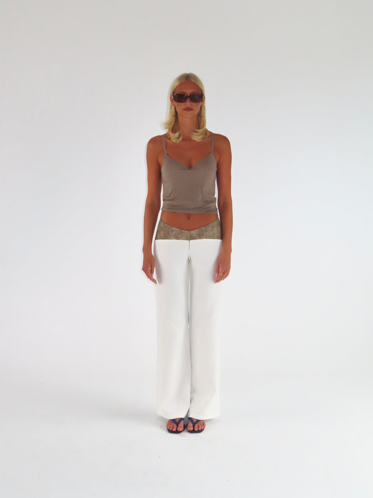 Selina Pant in White
