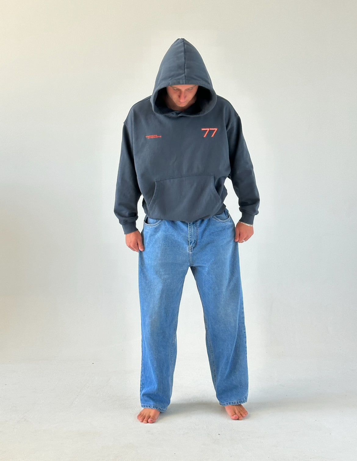 SEVENTY SEVEN GREY HOODIE