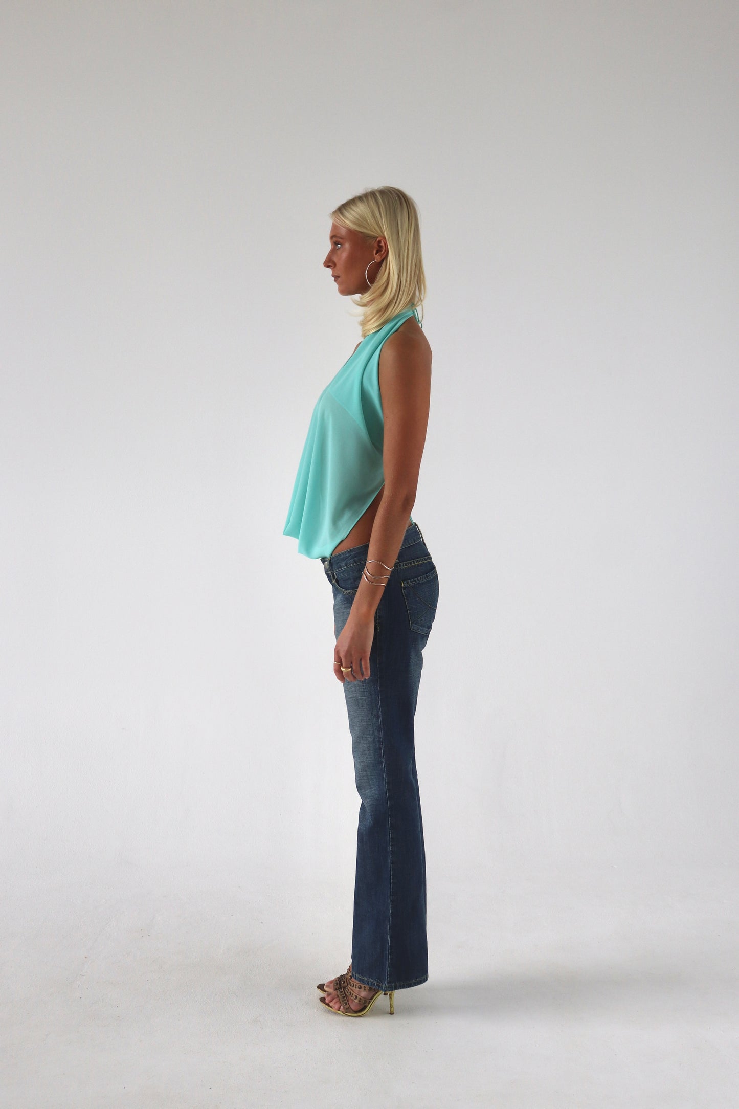 Leila Top in Aqua