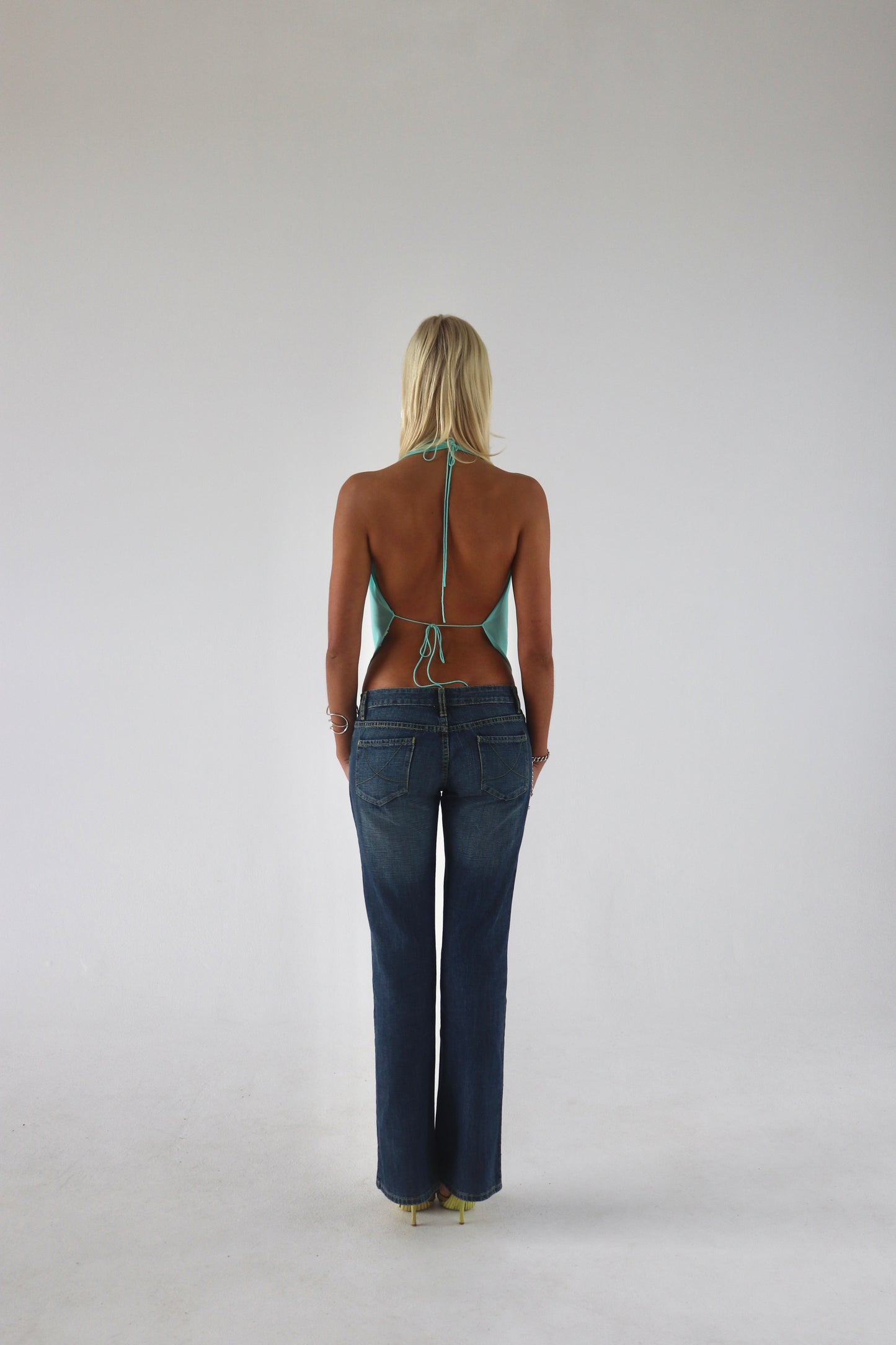 Leila Top in Aqua