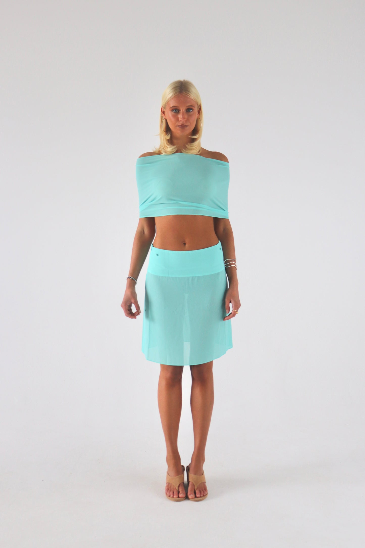 Leila Skirt in Aqua