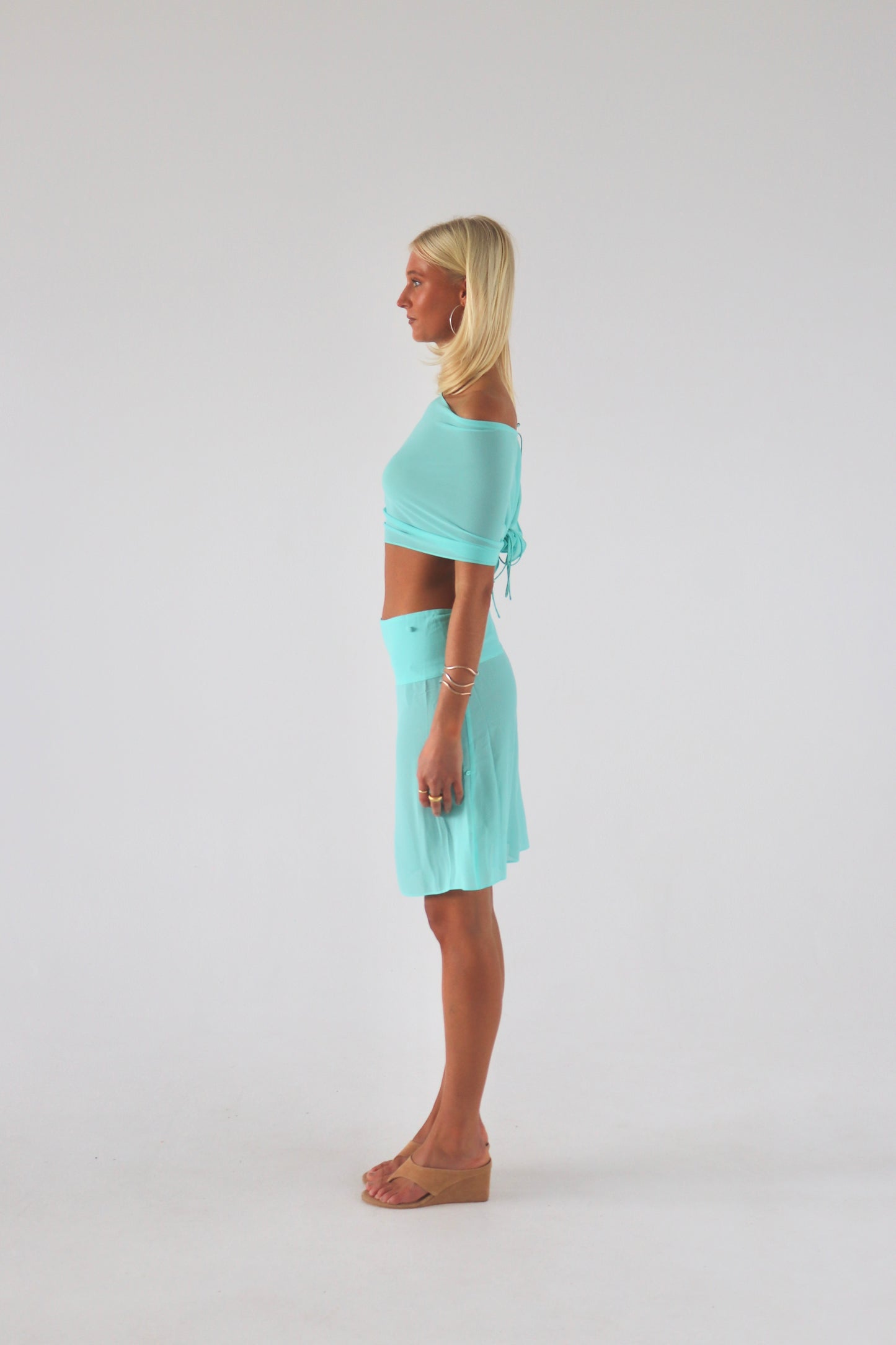 Leila Skirt in Aqua