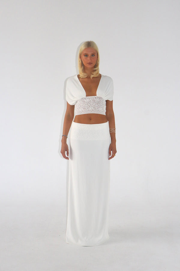 Isla Skirt in White