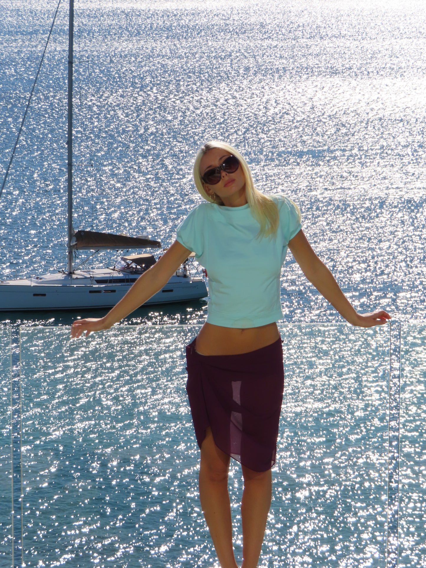 Juno Top in Aqua